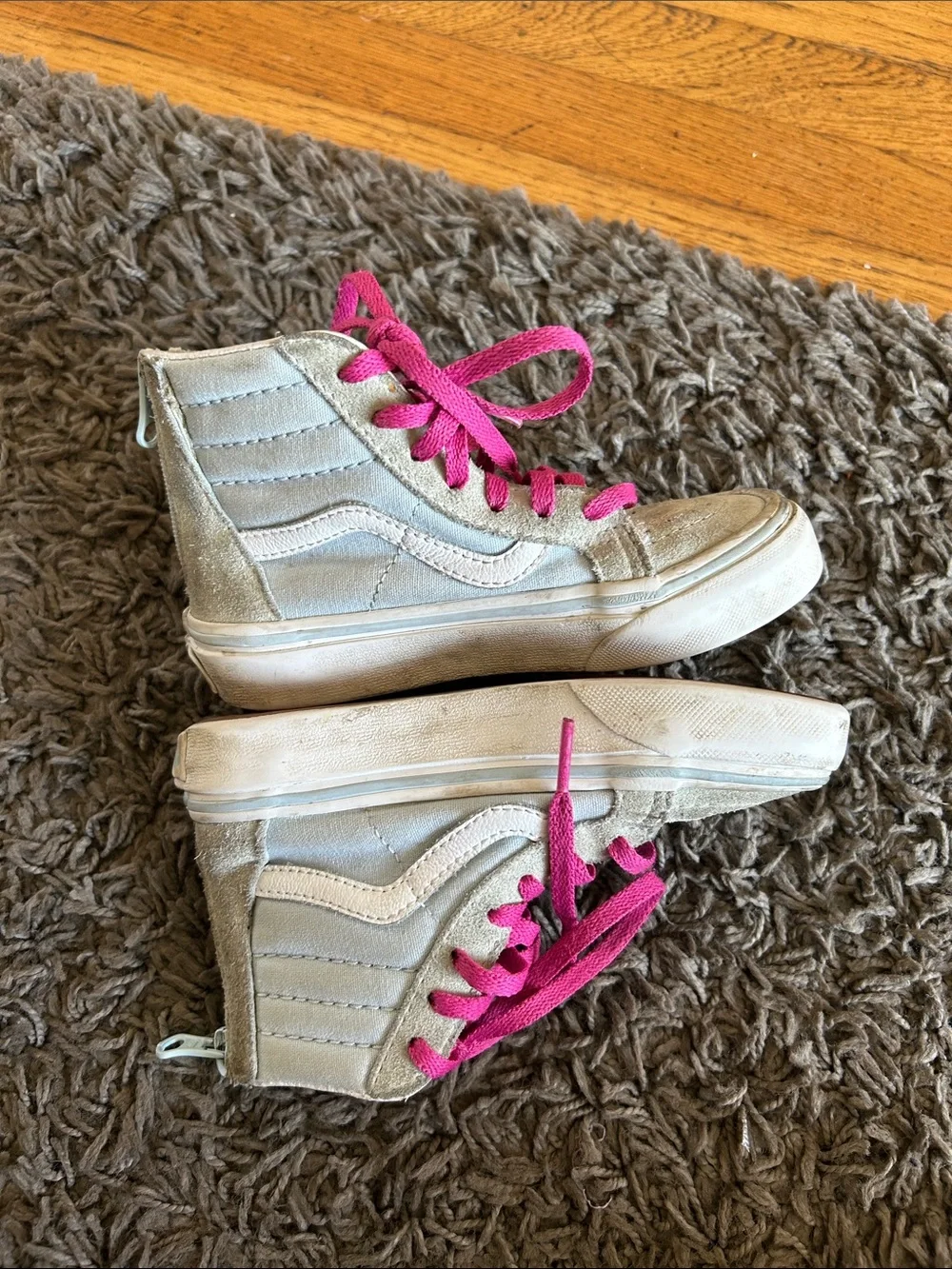 Vans Kids Toddler Sk8-Hi Zip Sneakers Colorful Sequin Unicorn Patch Size 10.5